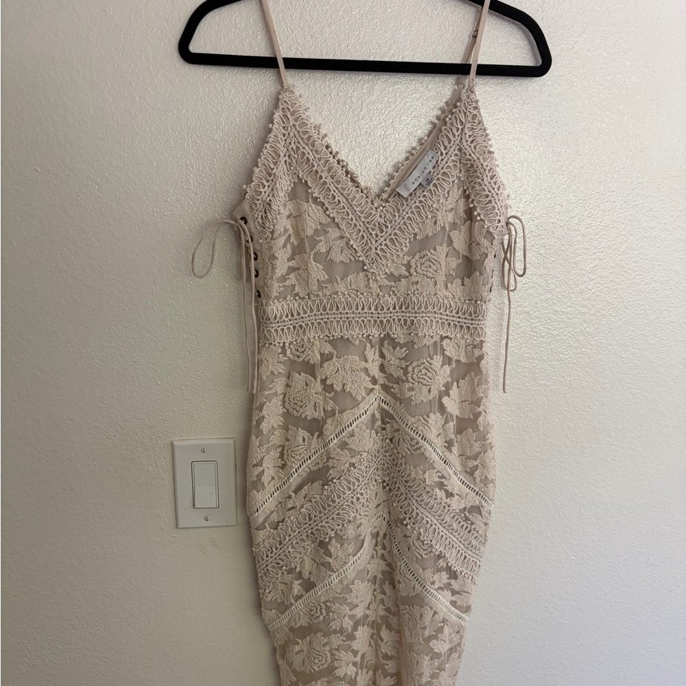Adelyn Rae Lace Dress in Cream